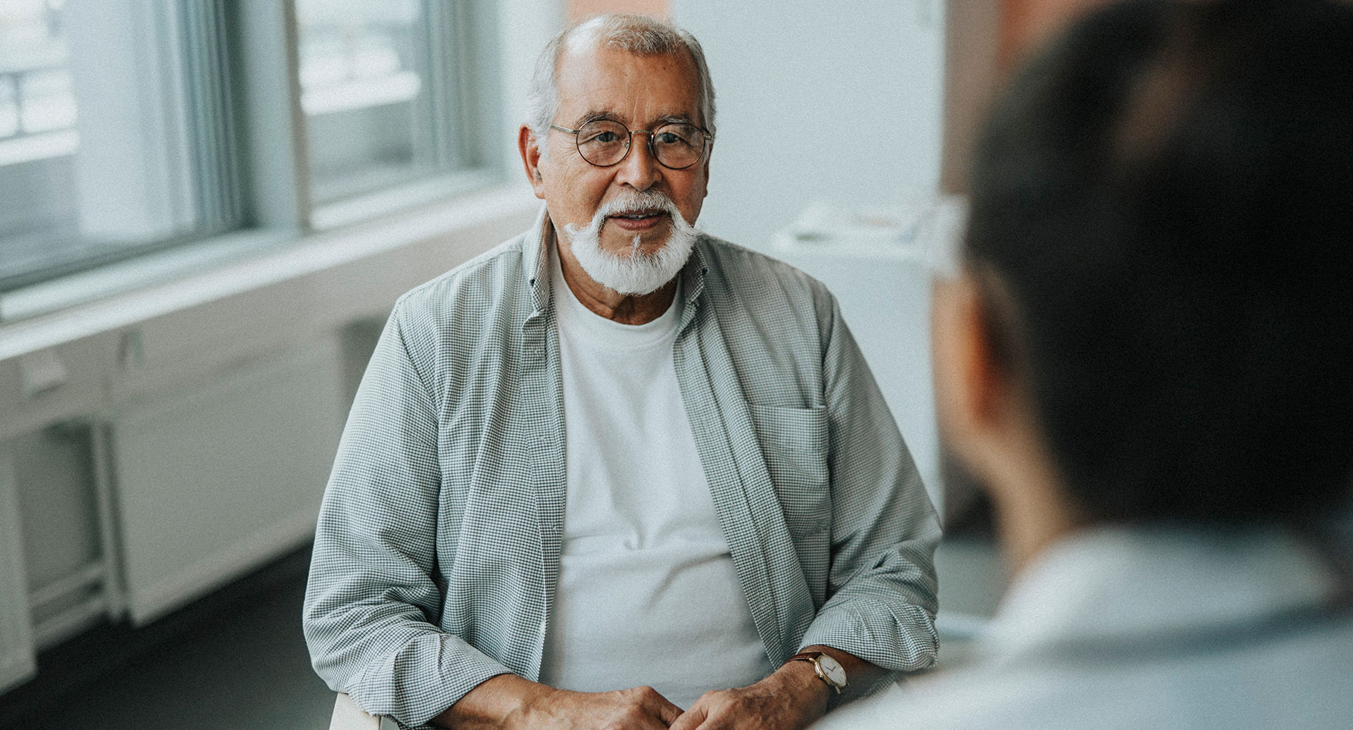 Man in a doctor's office.